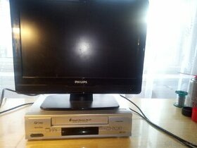 Prodám tv Philips (úhl.48cm)+VCR Funai+sluchátka SONY - 1