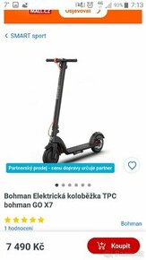 Prodám Elektro koloběžku  bohman Go red