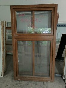 Okno PVC 1090x1920, zlatý dub/bílá, starší