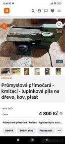 Průmyslová přímočará - kmitací - lupínková pila na dřevo, ko