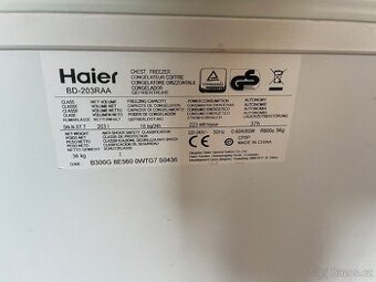 pultový mrazák haier  bd-203RAA