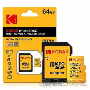 KODAK 64GB Micro SD karta 100 MB/s Rychlostní třída čtení 10