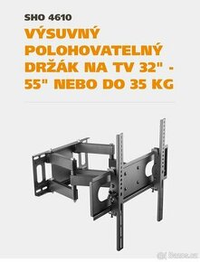 Výsuvný polohovatelný držák na TV 32" - 55" (1.000Kc)