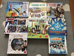 Deskové hry-Harry Potter, Avangers, Krteček + CHEMISTRY SET