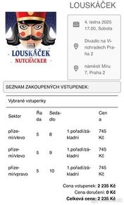 Louskacek, Divadlo na Vinohradech, 4.1.2025, 17 hod