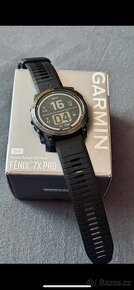 Garmin fenix 7X Pro Glass Solar - Gray / Black Silicone Band