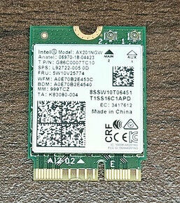 Wifi Karta Intel M2 NGFF Dual Band 802.11ac do notebooku