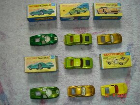 MATCHBOX autíčka ze 60let dle fota, včetně krabiček..