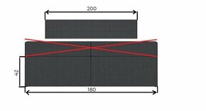 Postel Boxspring Bea 180x200 - bez matrací - 1