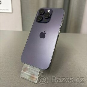 iPhone 14 Pro 128GB, fialový, pěkný stav, 12 měsíců záruka - 1