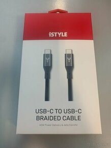 iSTYLE USB-C kabel 1.8m - šedý