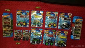 Hot wheels - sada 2x5 + Monster truck 7+2 nerozbalené - 1