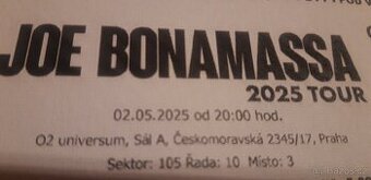 JOE BONAMASSA Vstupenka