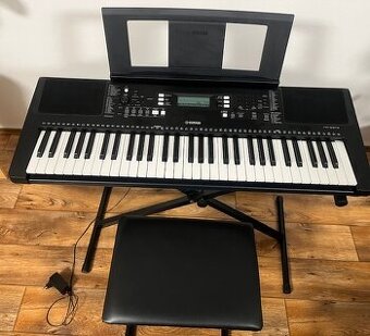 Klávesy YAMAHA PSR-E373 + STOJAN + STOLIČKA