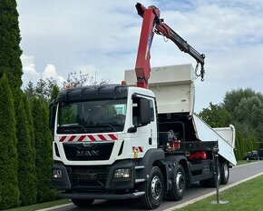 MAN TGS 440 8x4 - třístranný sklápěč s hydraulickou rukou