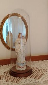 Starožitná porcelánová soška Panny Marie s Ježíškem - 1