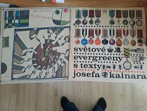 4x vinyl- Werich, osvobozene, Jiří Suchy, Gustav Brom,