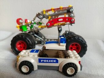 POLICEJNÍ AUTO LEGO + TERÉNNÍ - "MERKUR"