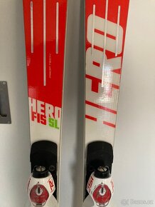 Rossignol Hero FIS SL 165 cm - málo jeté, pouze 3x broušeny