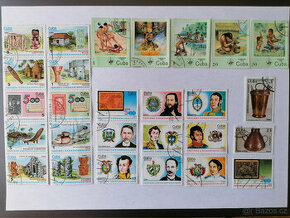 Sbírka 27 známek Kuba Střední Amerika známky historie Cuba
