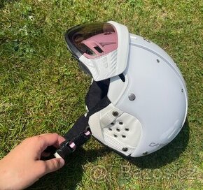 lyžařská helma CASCO SP-6 VISOR bílá