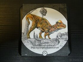 Stříbrná mince Pravěký svět - Pachycephalosaurus proof