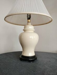 Luxusní stolní lampa, keramika, champagne, retro