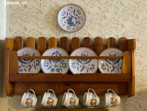 5x Keramický Talíř + Hrnek Porcelán Dekorace RETRO - 1