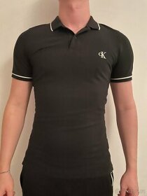 Pánské Polo tričko Calvin Klein - černé - 1