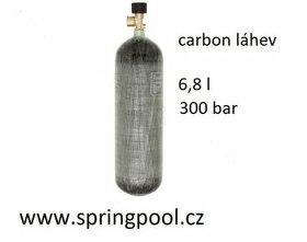 láhev carbon 6,8 l, 300 bar s ventilem