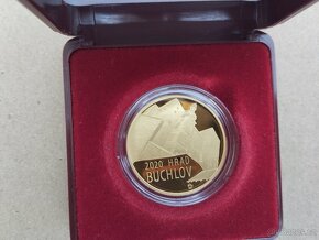 Zlatá mince hrad BUCHLOV, 999,9, 15.56g, PROOF, cert+etue