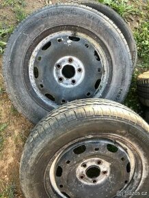 Plechové disky 14” 5x100 s pneu Škoda Fábia,VW Pólo - 1