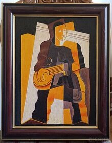 Pierrot - olejomalba podle Juan Gris.