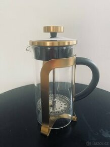 Konvička french press se stlačovacím sítkem 300 ml, zlatá - 1