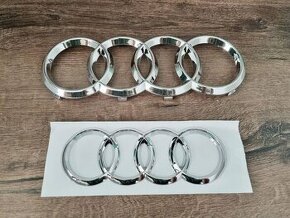 AUDI chromove znaky loga znaky AUDI chrom znak kruhy - 1