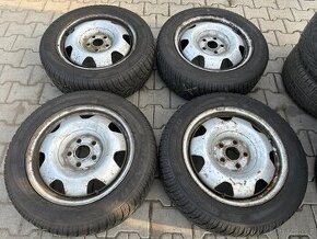 4x plechové disky 5x120 17 + pneu zimní 215/60R17C