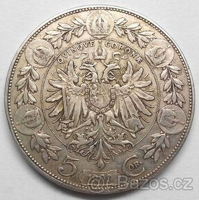 5 Koruna Vídeň 1909 František Josef I.