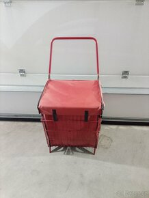 Vyšší ruční seniorský vozík opěrný na nákupy i tiskoviny