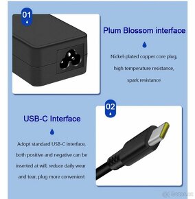 USB-C notebook nabijecka, identicka s Lenovo 65W,20V, 3.25A - 1