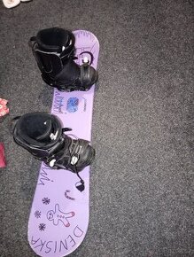 Snowboard+vázání 130cm