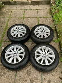 ORIGINÁL ZIMNÍ ALU SADA VW 15" 5x112 + pneu 195/65 R15