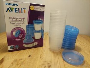 Philips Avent VIA zásobníky 180 ml s víčky - NOVÉ