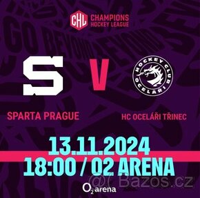 Klubové VIP HC SPARTA PRAHA - HC Oceláři Třinec - 13/11