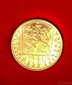 zlatá mince Dukát Karel IV 1981 vzácný ročník