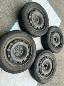 Sada plechových kol pro Škoda Fabia 5x100 s pneu 185/60 R15