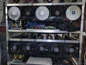 GPU rig miner - 6x RTX3070 (370 MH/s, 700 W) - 1