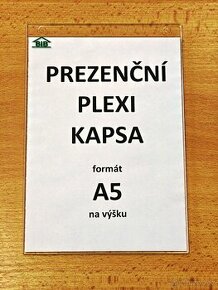 Prezentační plexi kapsa pro formát A5 - na výšku