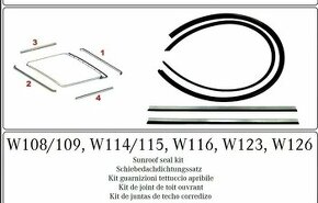 Mercedes - Těsnění střešního okna - kompletní sada - 1