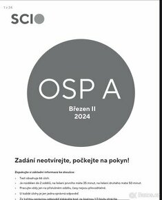 Prodám Osp cvičebnici + Ops testy Březen, Květen 2024