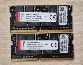 32GB (2x16) SO-DIMM DDR4 2400MHz CL14 Kingston HyperX